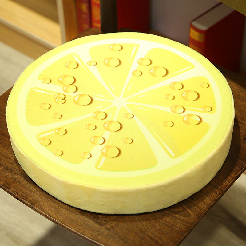 HOOR 3D Cushion Plush Yellow Lemon