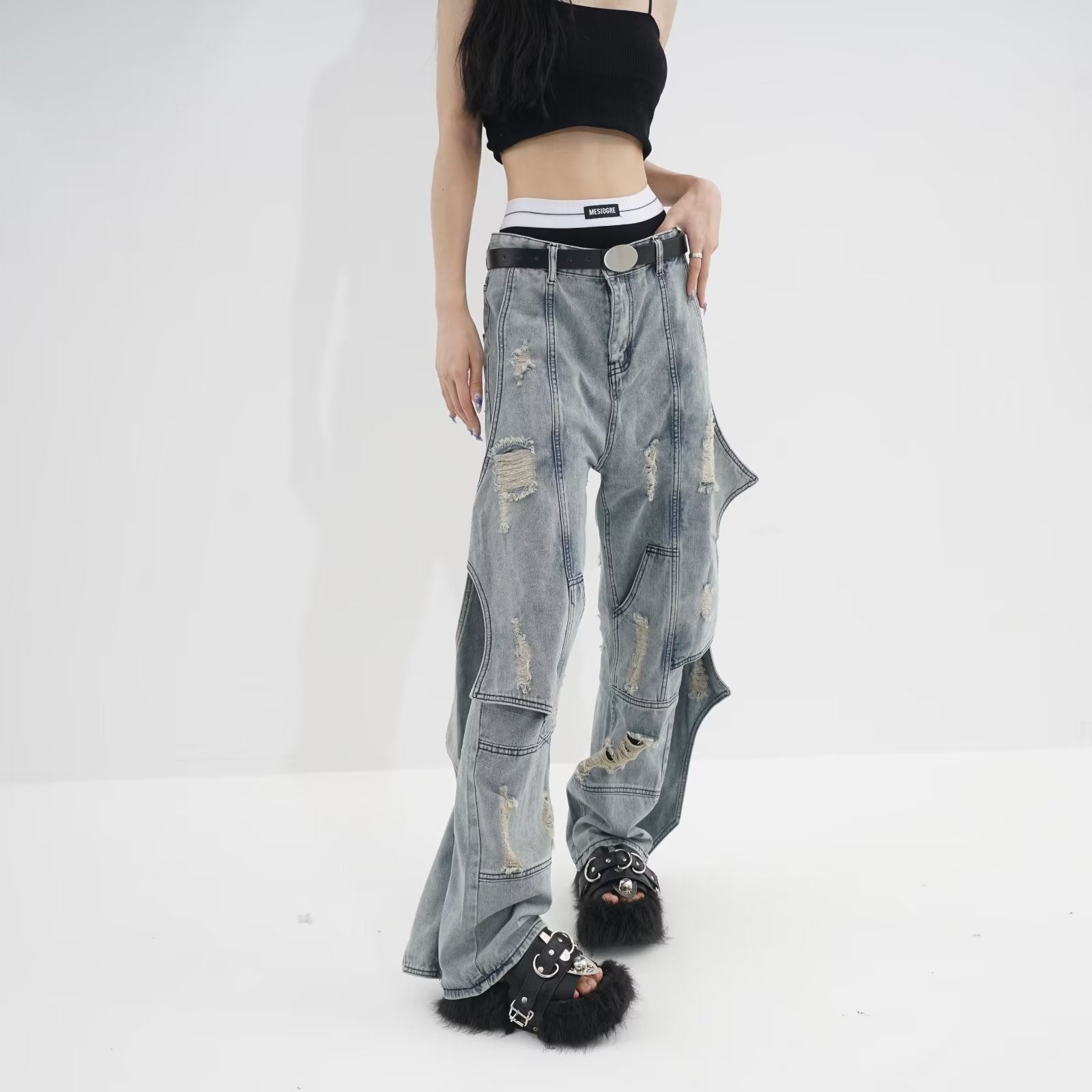 HOOR Loose Straight Jeans