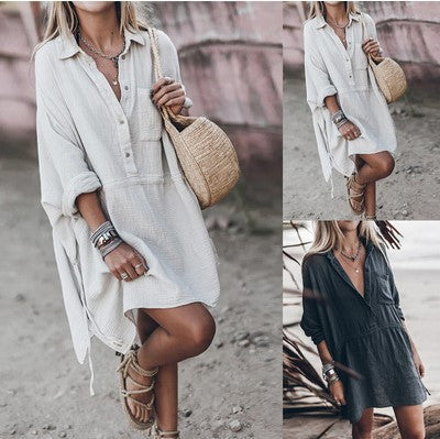 HOOR Loose Linen Dress