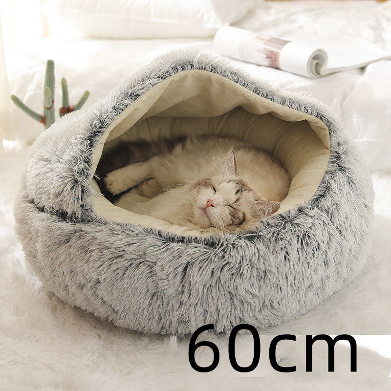 HOOR 2 In 1 Pets Winter Bed Grey