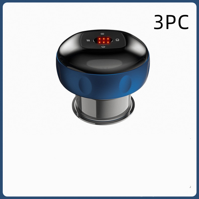 HOOR Vacuum Cupping Fat Burning Blue 3pcs 6speed charging USB