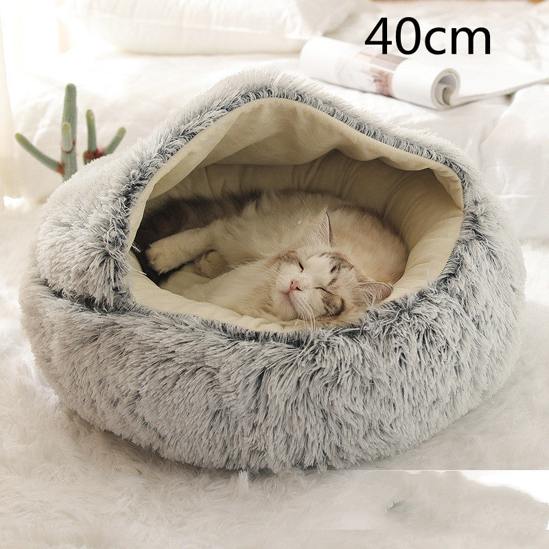 HOOR 2 In 1 Pets Winter Bed Grey 40cm