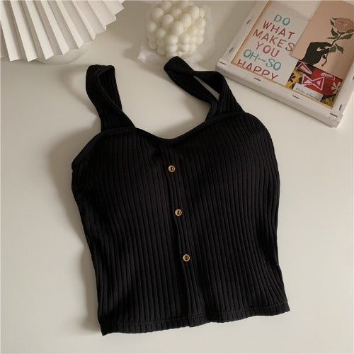 HOOR Top With Chest Pad Black One size