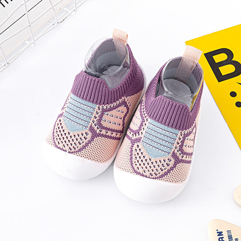 HOOR Baby Anti Slip Shoes Purple Pink