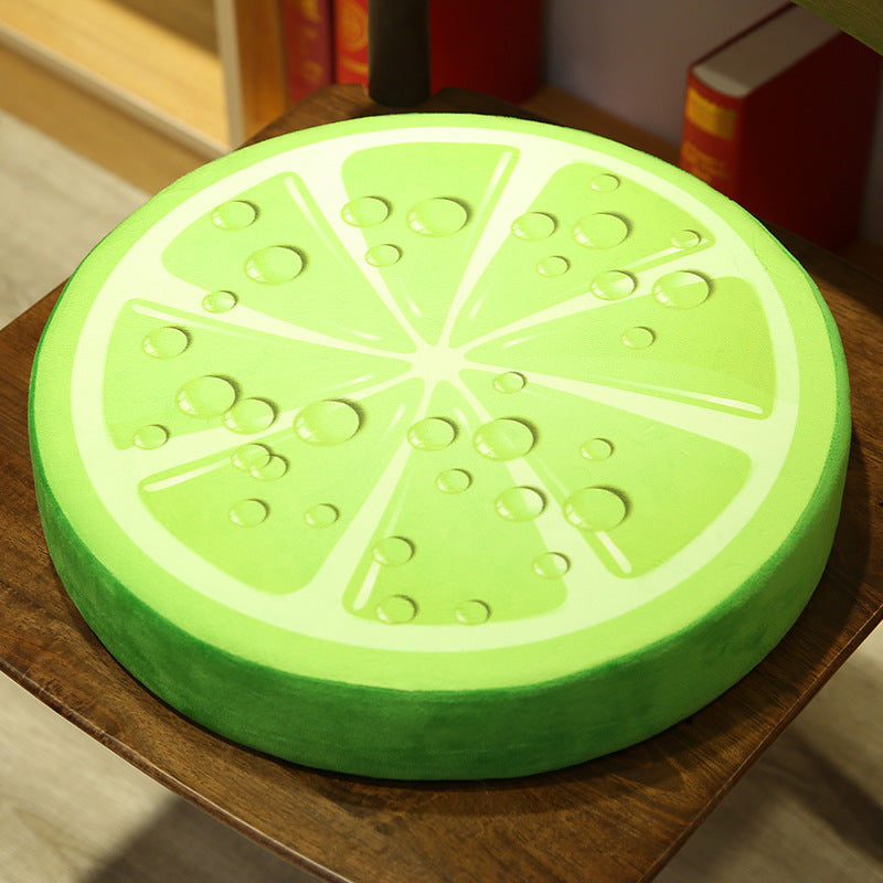 HOOR 3D Cushion Plush Green Lemon