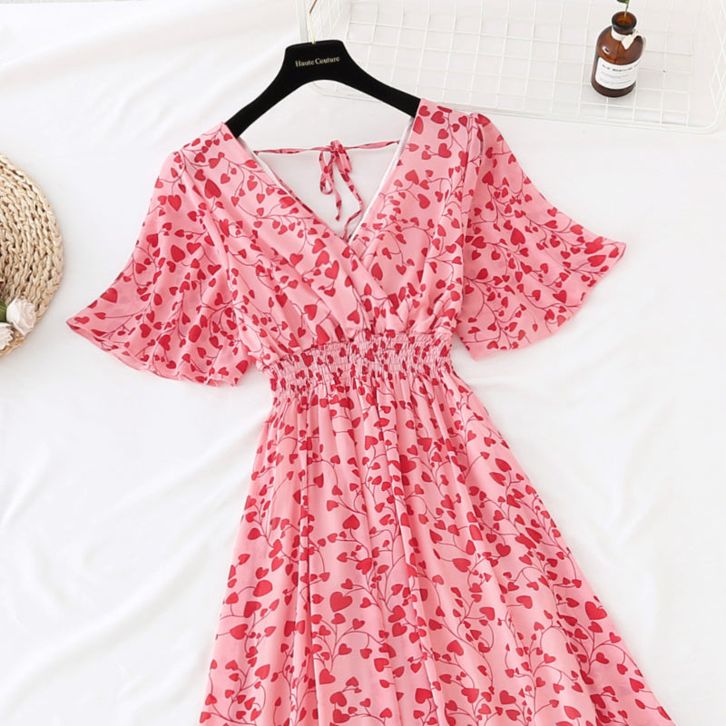 HOOR Gentle Chiffon Dress Watermelon Red