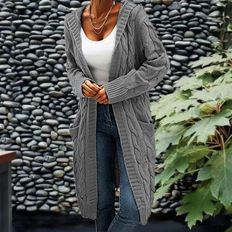 HOOR Mid Cardigan Sweater Dark Gray