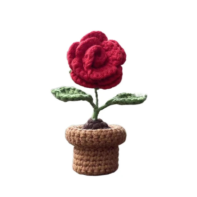 HOOR Handwoven Mini Potted Flower 13