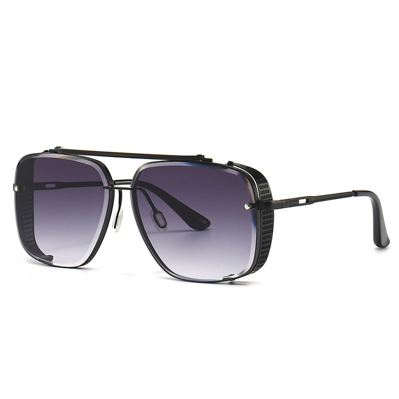 HOOR Metal Sun Sunglasses 01 Black Frame Gradient Gray