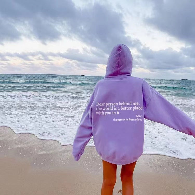 HOOR Kangaroo Printed Hoodies Purple