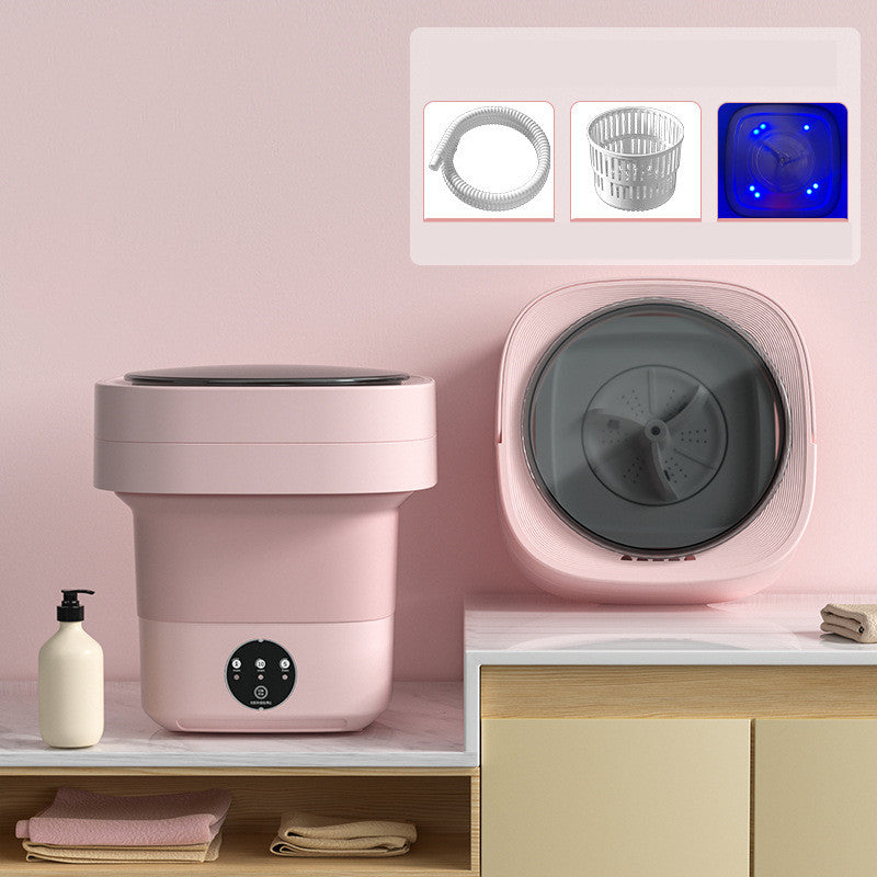 HOOR Mini Washing Machine Pink Blue Light 220V US