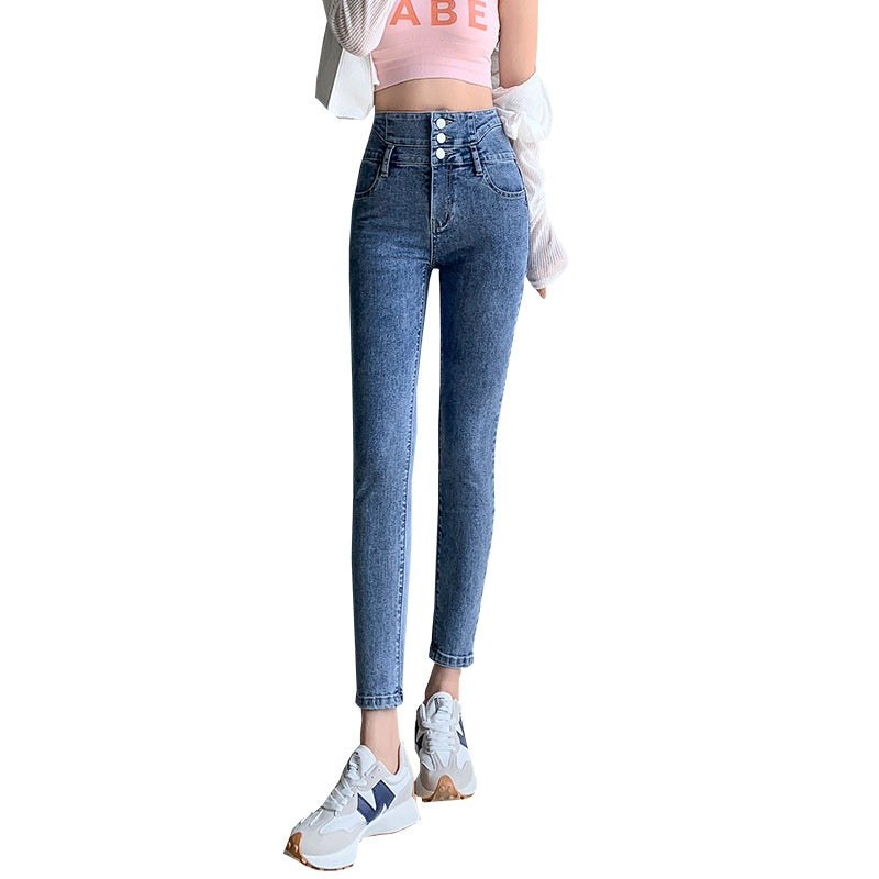 HOOR High Waist Padded Jeans