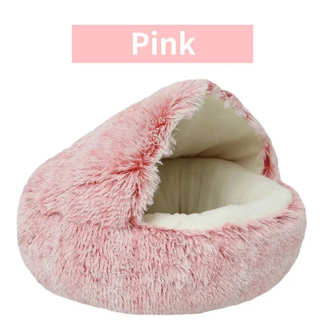 HOOR Soft Plush Pet Bed Pink 40x40cm
