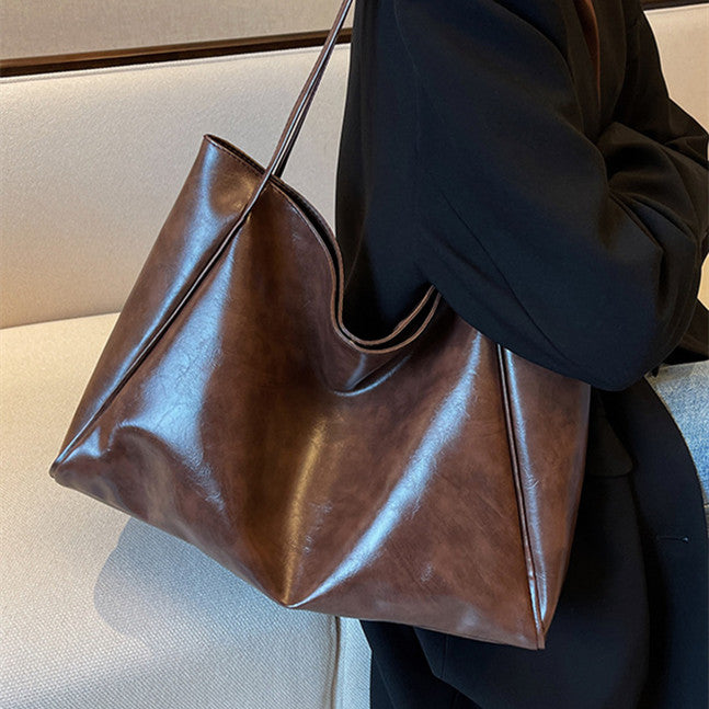 HOOR Tote Handbags Dark Brown