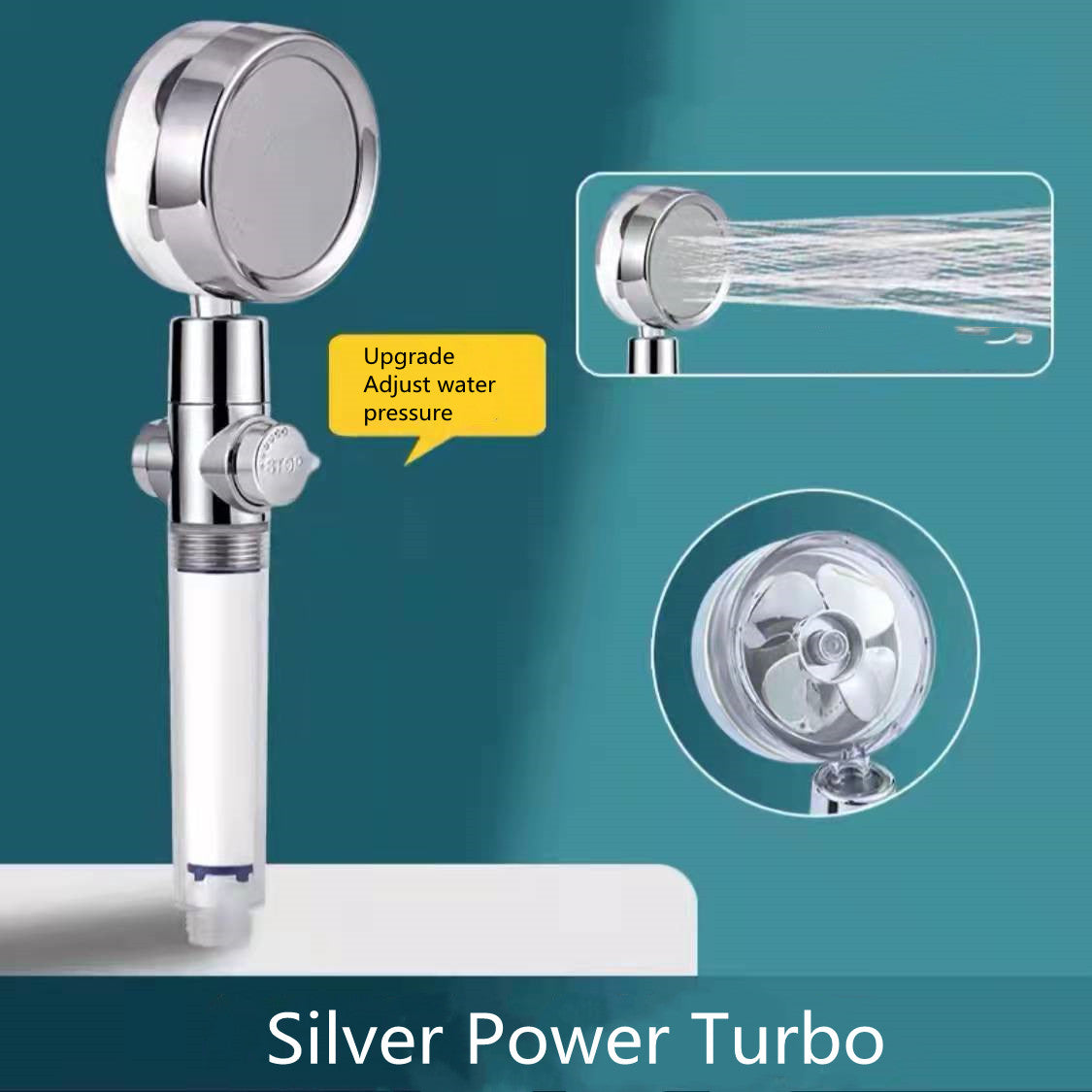 HOOR Shower Rotating Adjustable silver