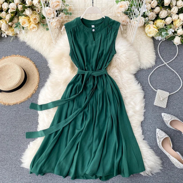 HOOR Elegant Bandage Dress green One Size