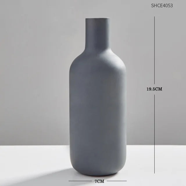 HOOR Modern Glass Vase Decor Blue Vase