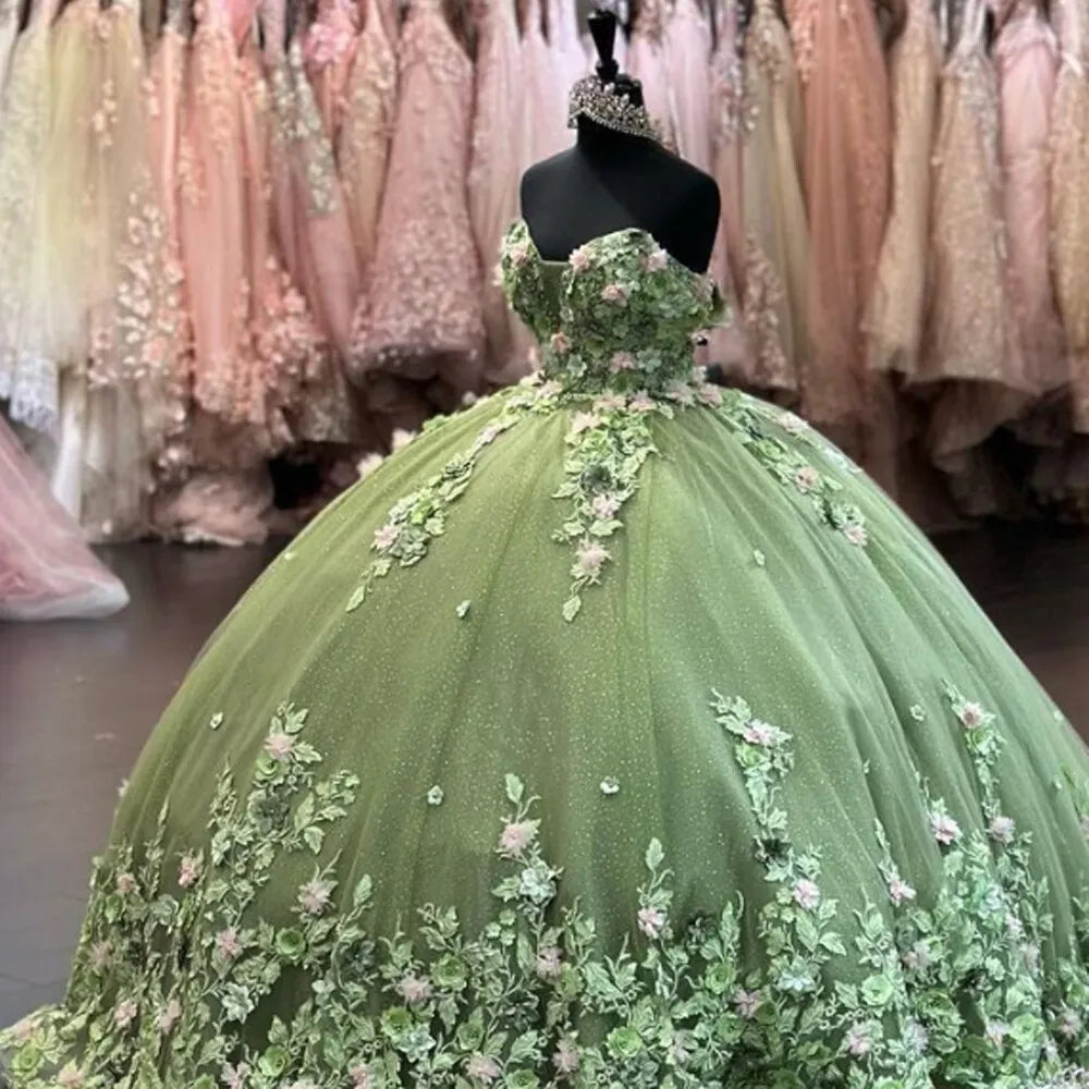 HOOR Angel Green Ball Gown