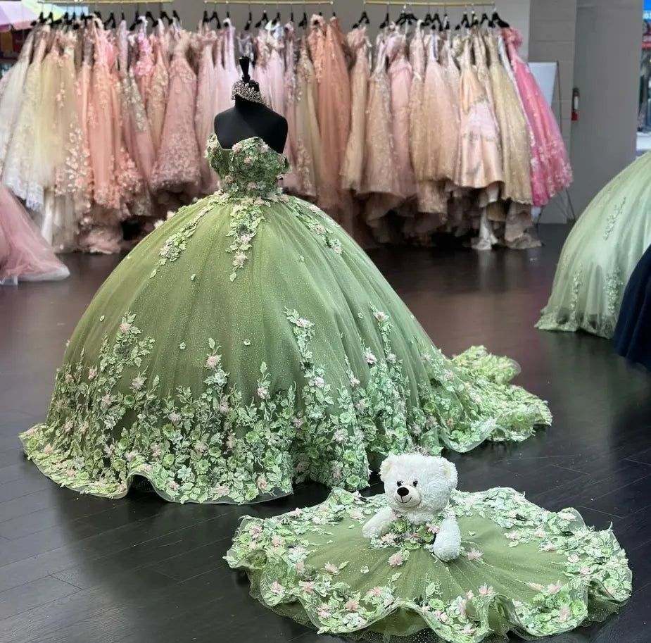 HOOR Angel Green Ball Gown