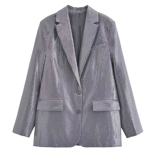 HOOR Sequin Shiny Two Piece Set Coat