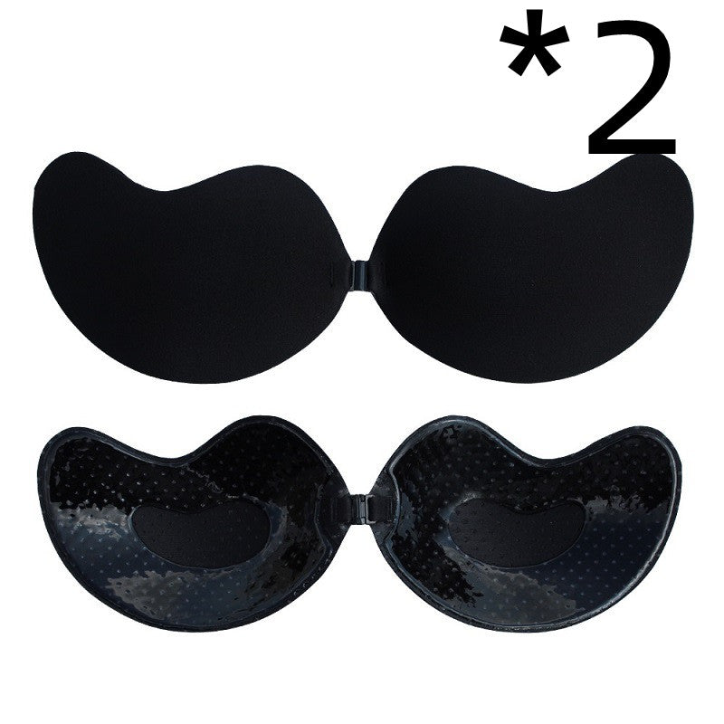 HOOR Invisible Push Up Bra 2pcs Black breathable