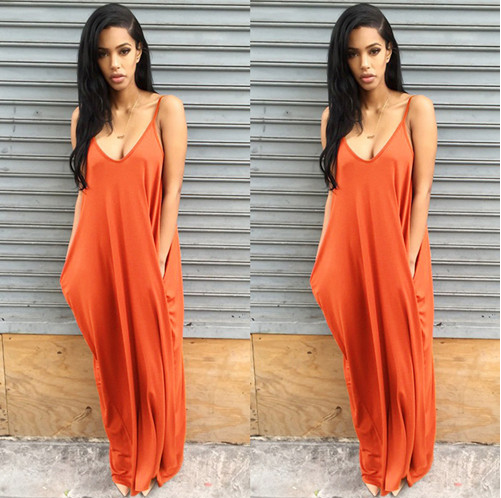 HOOR Flawless Long Dress Orange