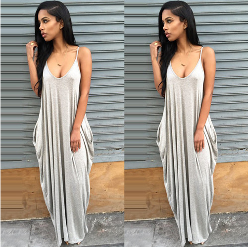 HOOR Flawless Long Dress Silver