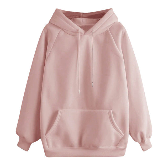 HOOR Plain Smart Hoodie Pink