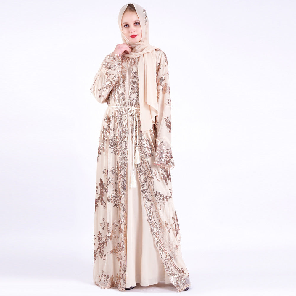 HOOR Flower Printed Hijab Champagne