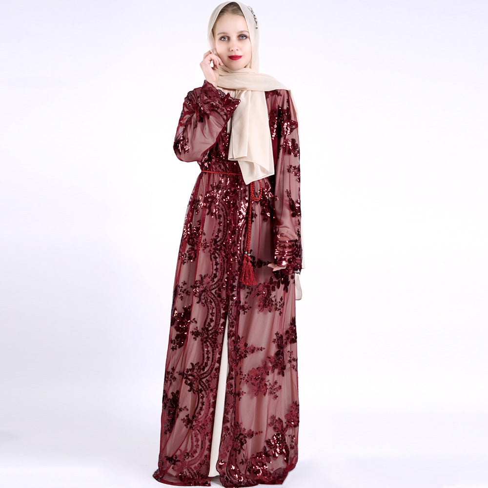 HOOR Flower Printed Hijab Red