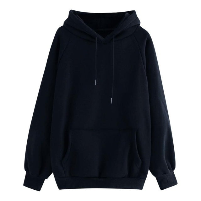 HOOR Plain Smart Hoodie Navy Blue