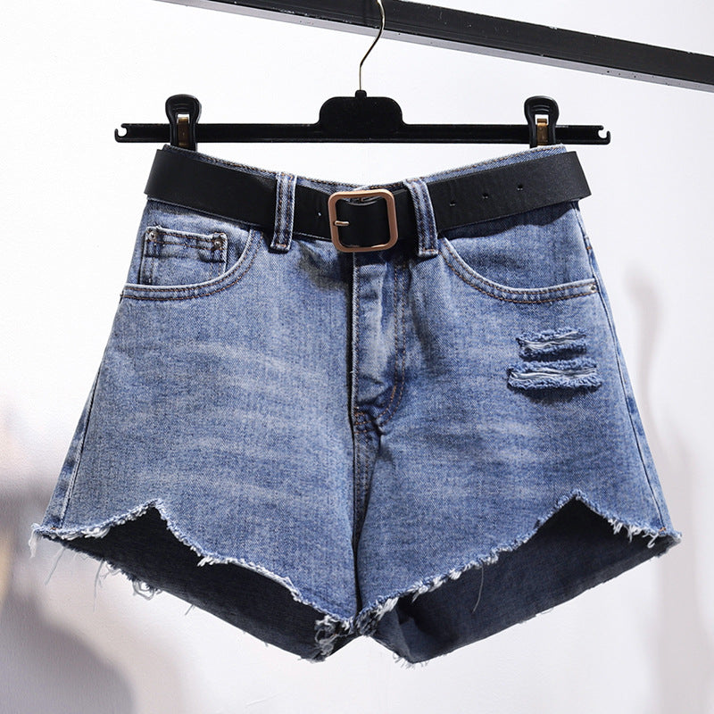 HOOR High Denim Shorts Blue