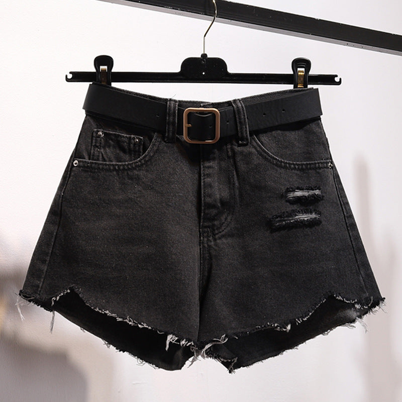 HOOR High Denim Shorts Black