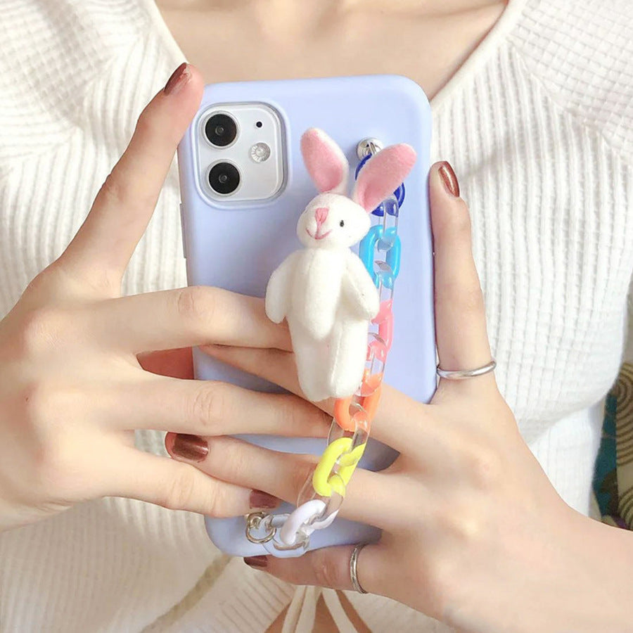 HOOR Cute Doll Chain Case Purple rabbit