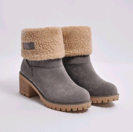 HOOR Suede Snow Boots Gray