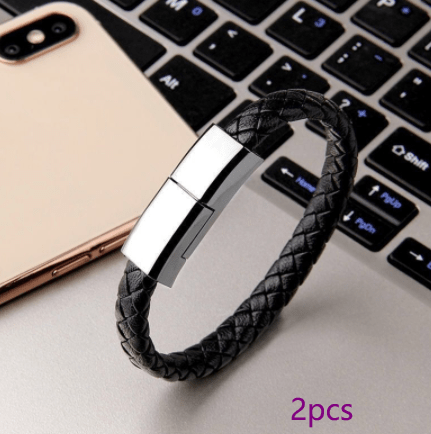 HOOR Bracelet USB Charger Black 2pcs