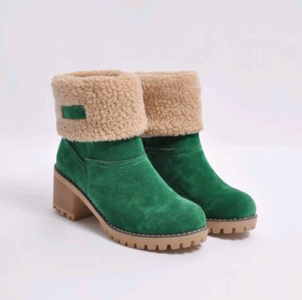 HOOR Suede Snow Boots Green