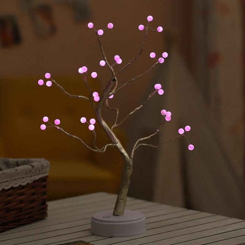 HOOR LED Pearl Tree Touch Light Pink 36 pearl