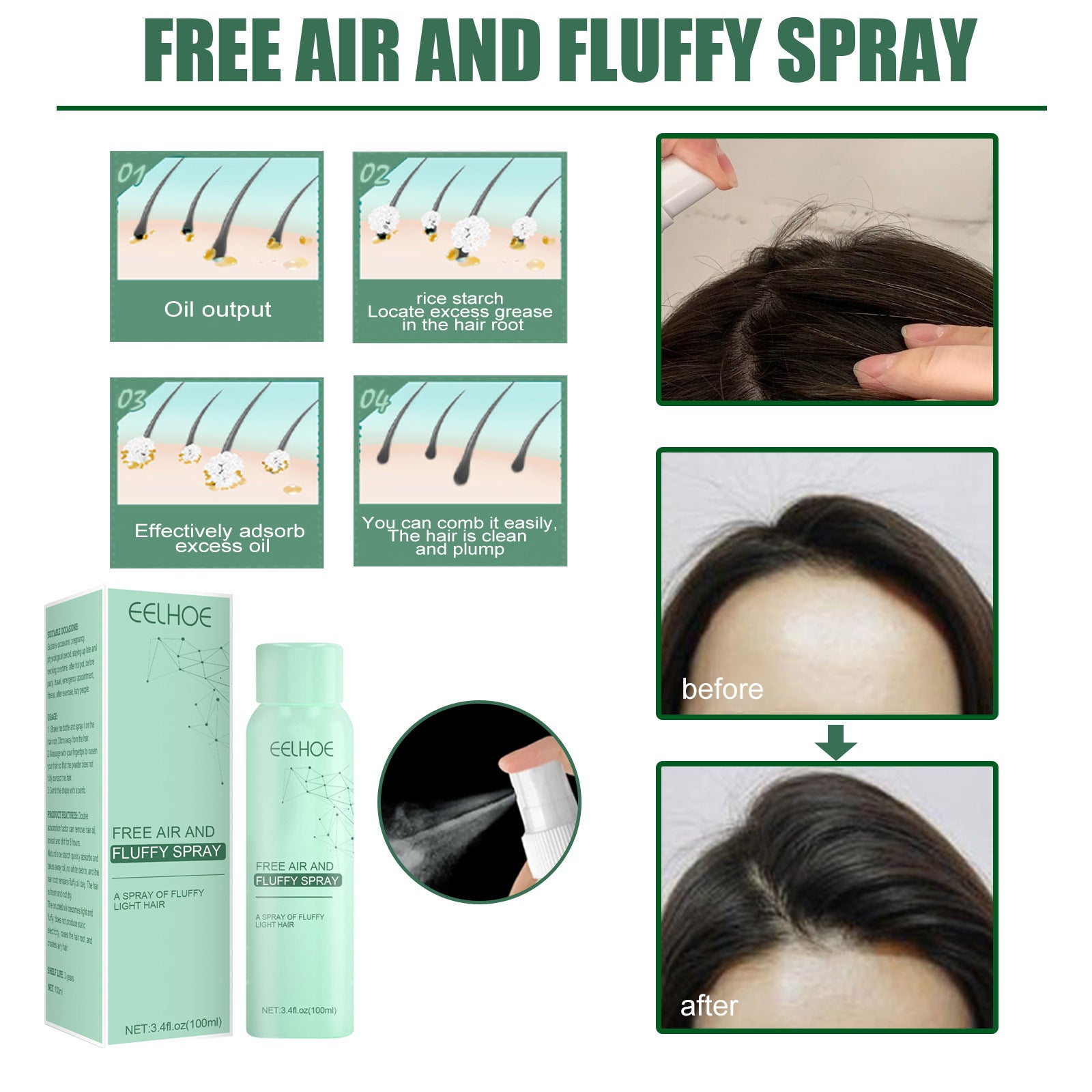 HOOR Hair Dryer Air Fluffy