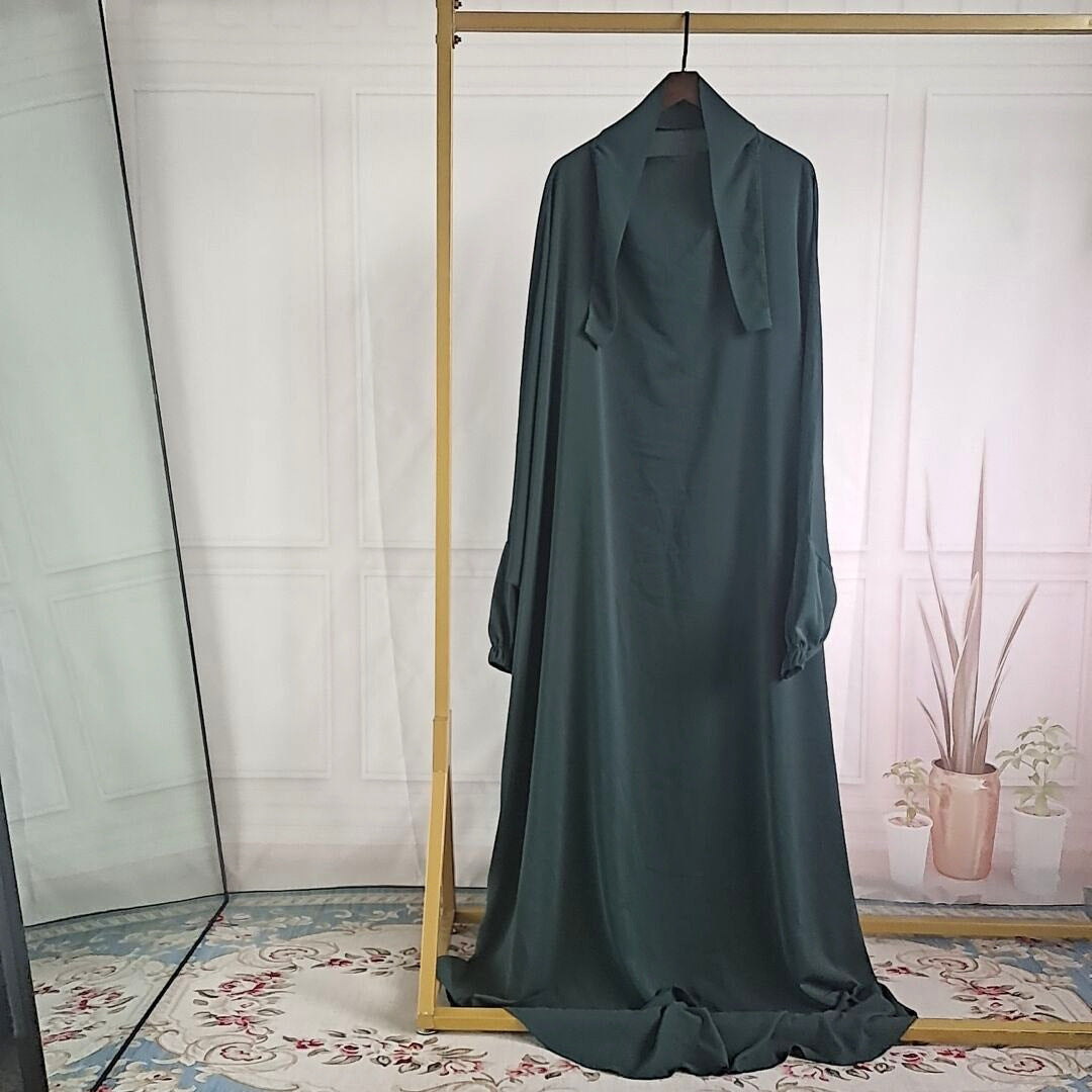 HOOR Turkey Islamic Hijjab Dark Green Free Size