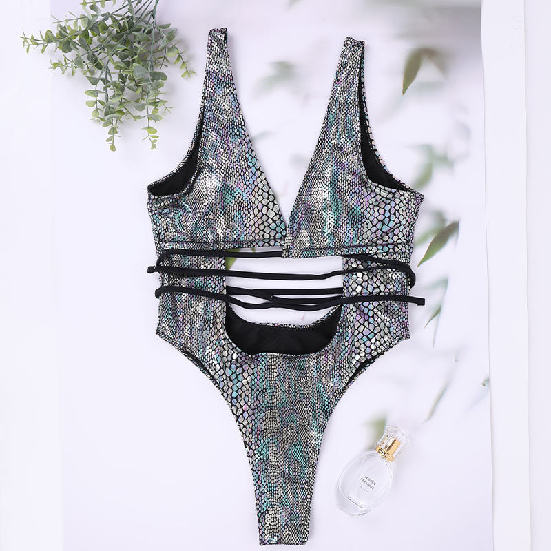 HOOR One Piece Swimsuit Uminous Silver