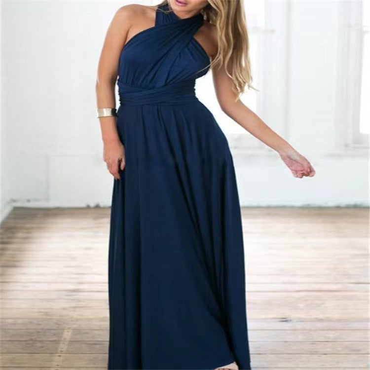 HOOR Beautiful Design Dress Navy blue