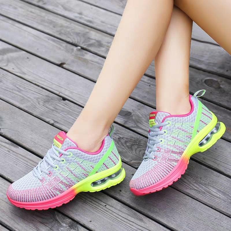 HOOR Causal Sport Shoes Gray / Pink