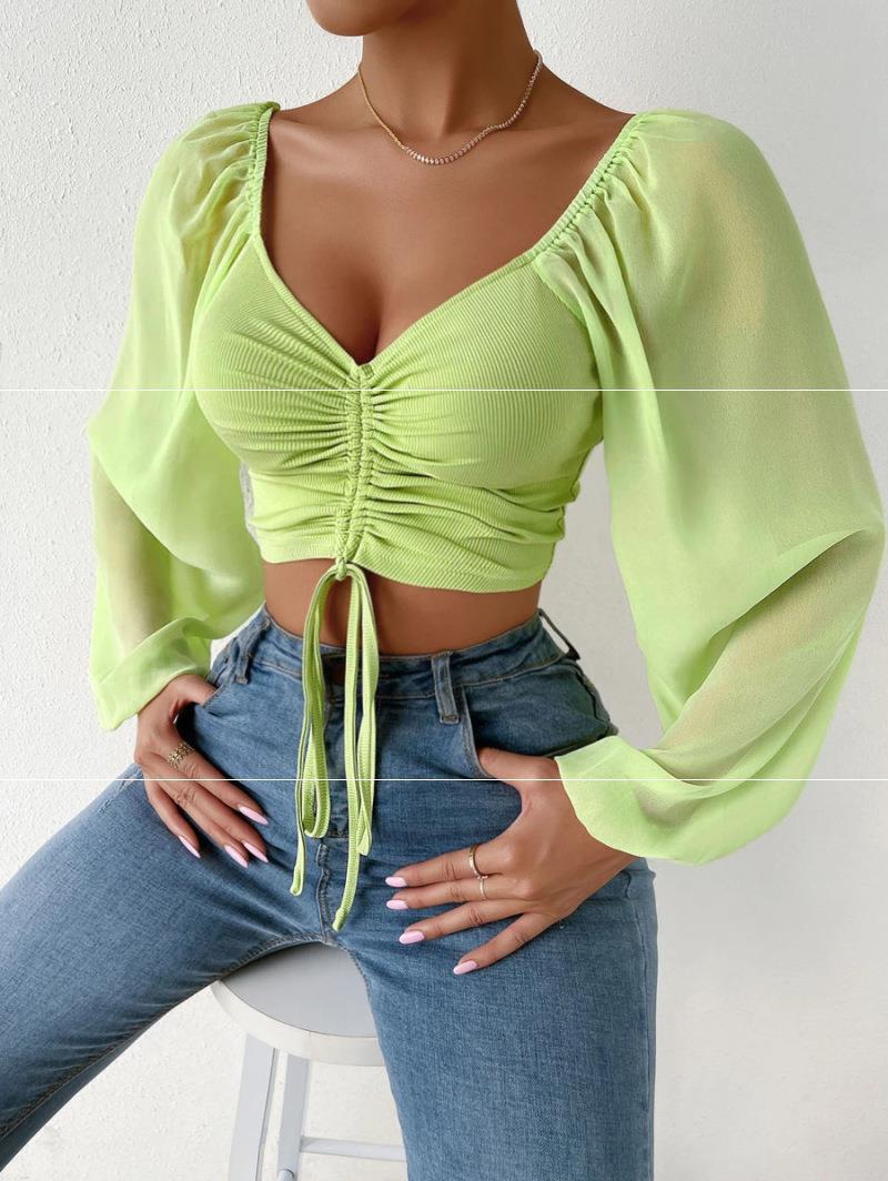 HOOR Mesh Sexy Top Green