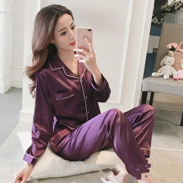 HOOR Silky Comfy Nightwear Purple