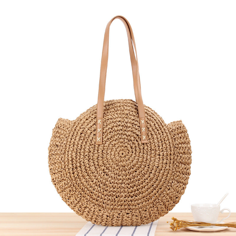 HOOR Round Shoulder Bag Large camel