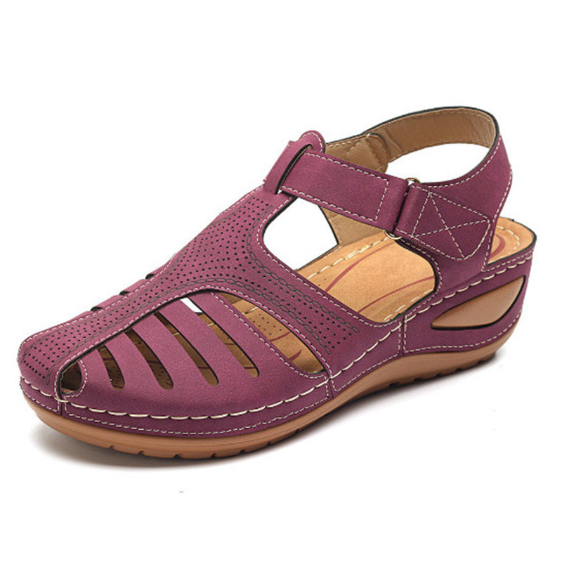 HOOR Retro Wedge Sandals