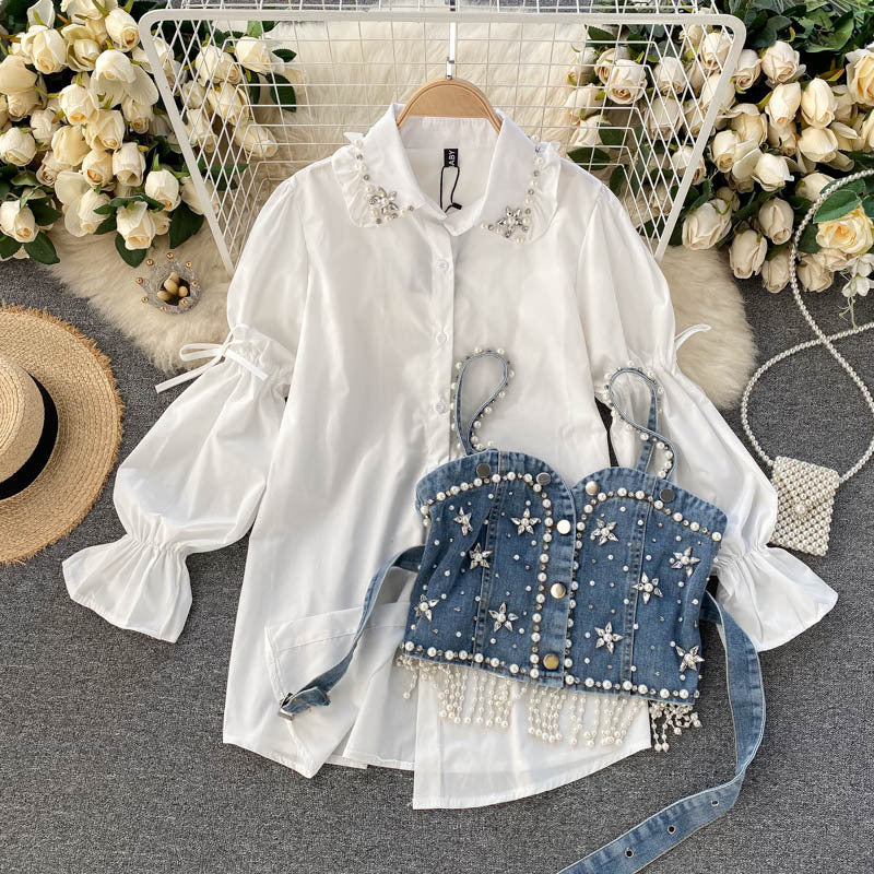 HOOR Pearl Puff Tassel Dress