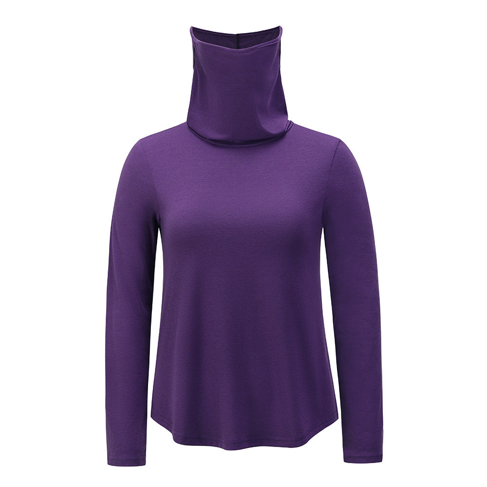HOOR Plus Size Cotton T-shirt Purple