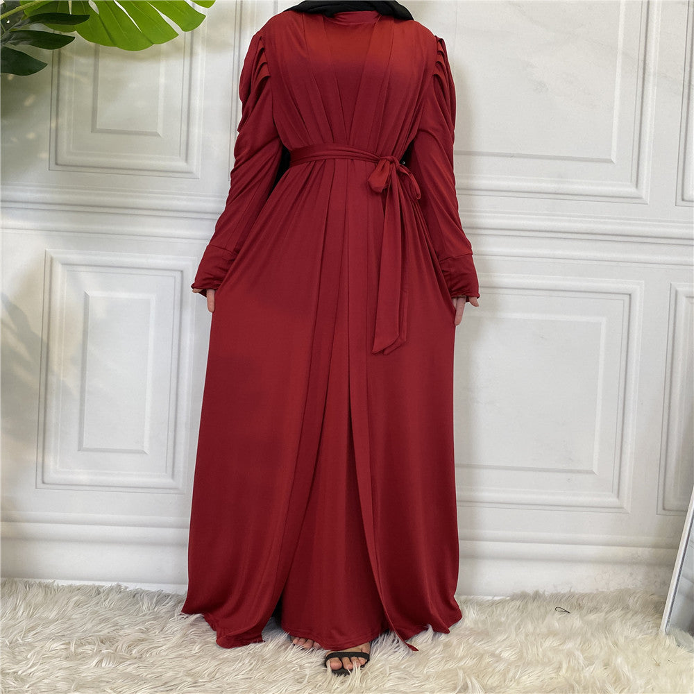 HOOR Muslim HIJJJAB Purplish red Cardigan